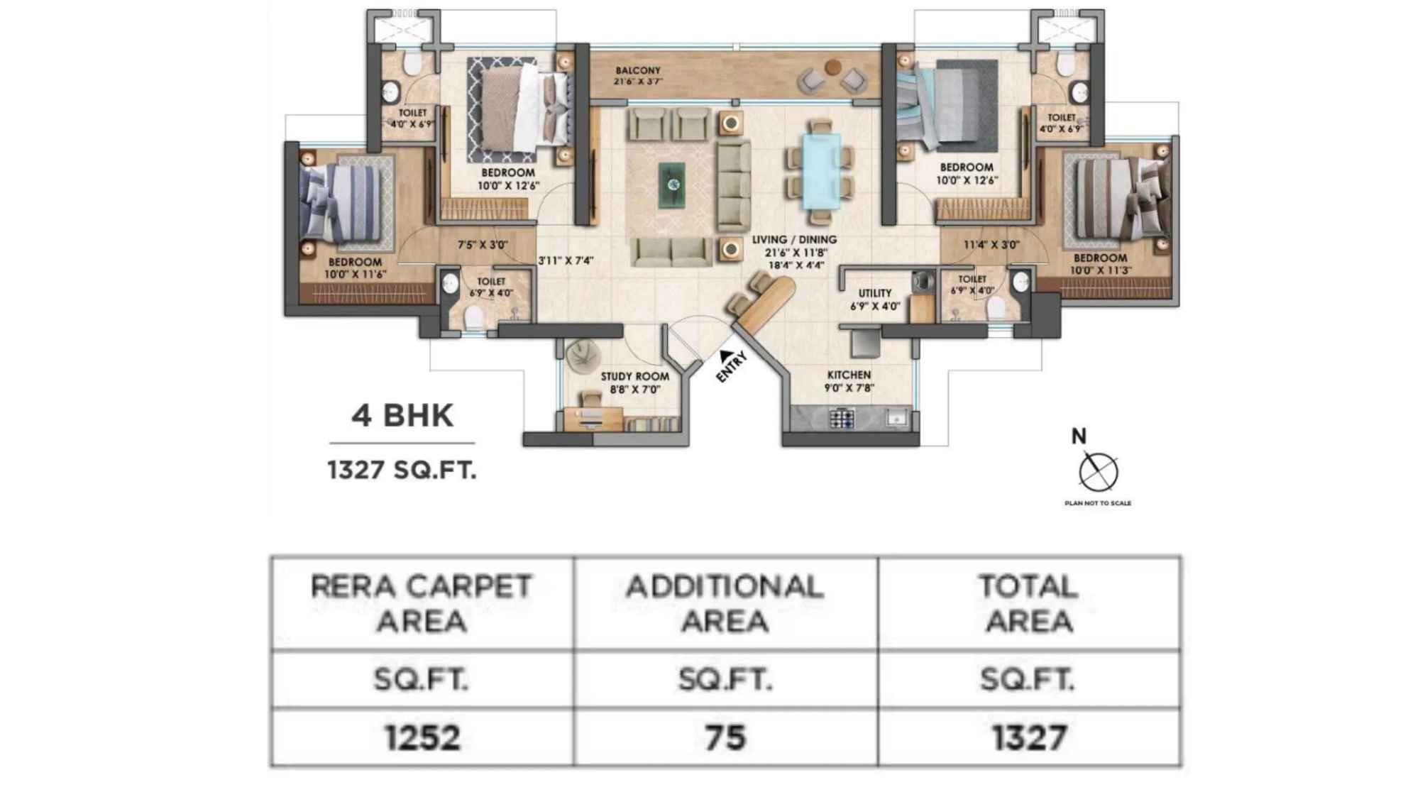Chandak-Greenairy-4-BHK-1327-sqft