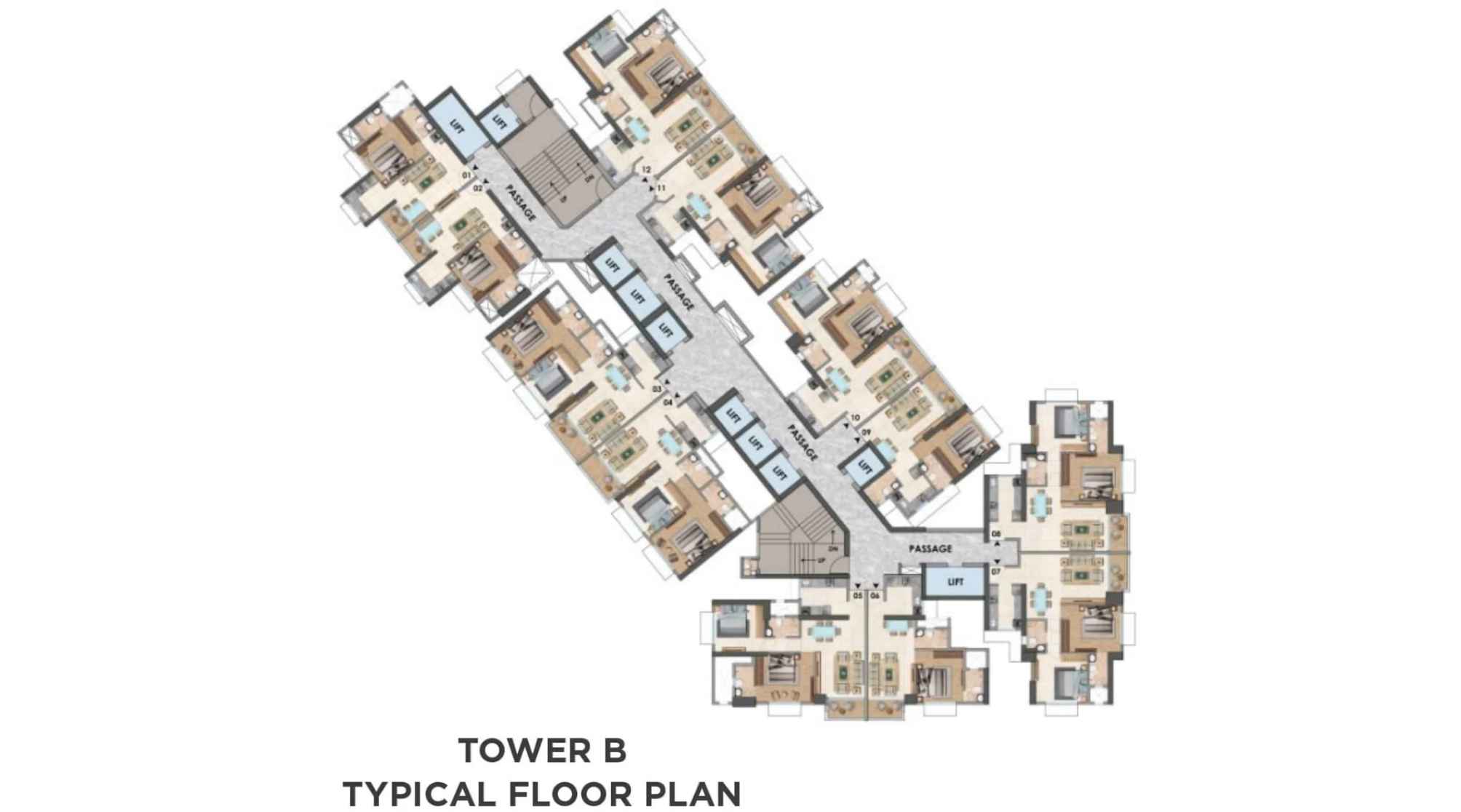 Chandak-Greenairy-Typical-Floor-Plan-Tower-B